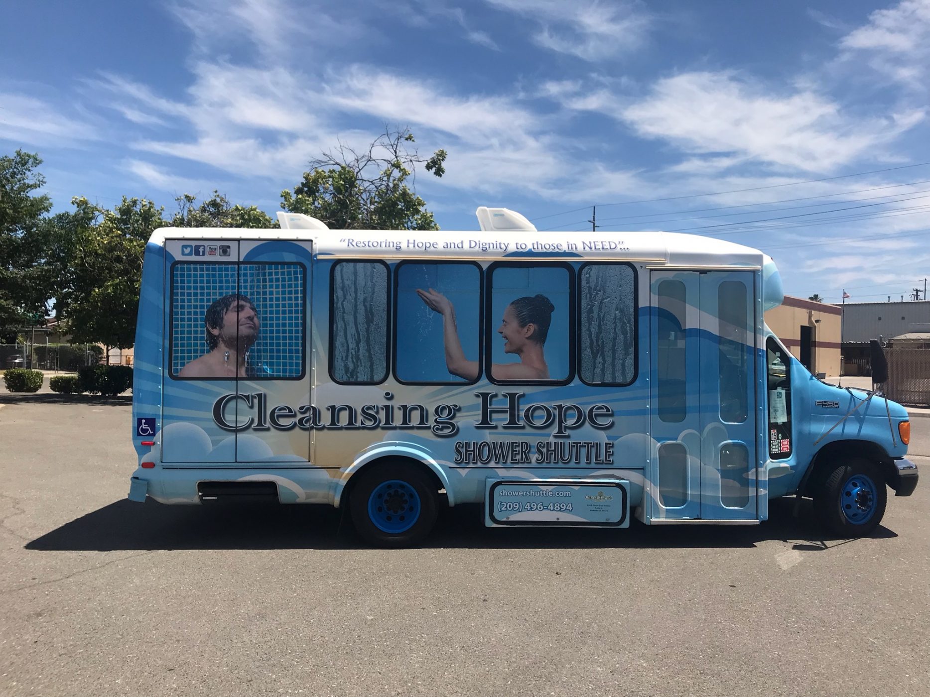 Bus Advertising Wrap for Cleansing Hope Shuttle
